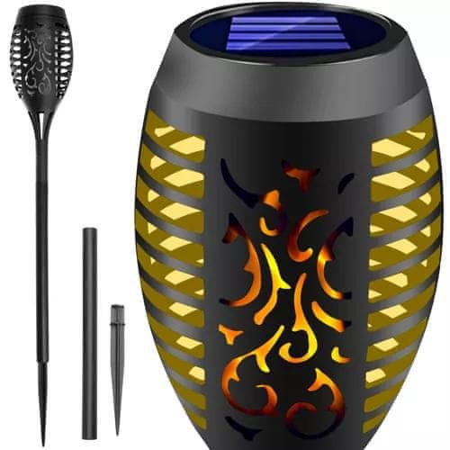MG Garden Torch sončna svetilka, črna