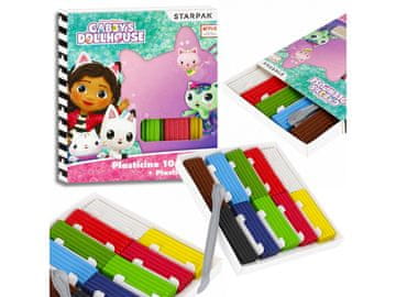 DreamWorks Gabijin mačji domek valovita plastelina s lopatico, komplet 10 barv