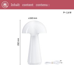 Paulmann Namizna LED svetilka 2,6W IP44 2700K