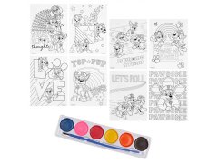 Nickelodeon Tačke na patrulji Set za barvanje s čopiči, ustvarjalni set pobarvanke + barve 