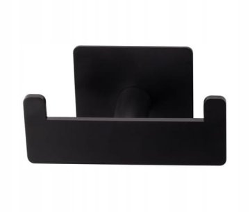 shumee Samolepilni dvojni kovinski obešalnik, črne barve