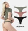  ženske nizke spodnjice brazilke - antimikrobne, antistatične, dihajoče (paket 3 kosov), S