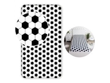 sarcia.eu Nogomet, otroška rjuha, bombažna rjuha z elastiko 90x200 cm+25 cm, OEKO-TEX