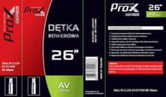 PROX Kolesarska zračnica 26 x 1.75 - 2.125 AV 48mm Prox avtomobilski ventil 47/57-559