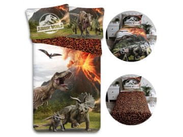 Jurassic World Jurassic World Komplet posteljnine, bombažna posteljnina z zadrgo 140x200 cm, Oeko-Tex