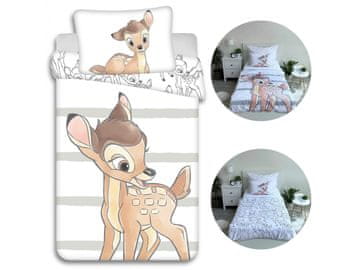 Disney Bambi Bež komplet posteljnine, bombažna posteljnina za otroke 100x135 cm, OEKO-TEX