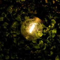 LUMILED Solarna vrtna svetilka LED svetlobna veriga 10,6m Girlanda EREMI z 20x LED okrasnimi kroglicami RGB + DALJINSKI UPRAVLJALNIK