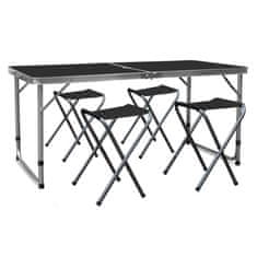Aga Kamping zložljiv set Črn