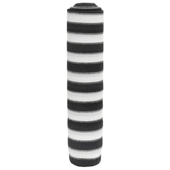 shumee Zaščitna mreža antracit in bela 1.5x25 m HDPE 75 g/m²