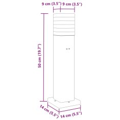 Vidaxl Zunanja talna svetilka z vtičnico črna 50 cm aluminij