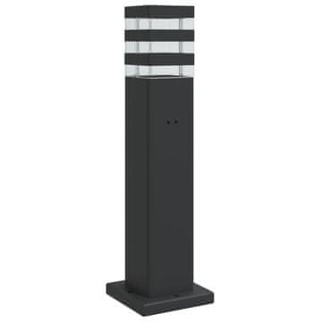 Vidaxl Zunanja talna svetilka z vtičnico črna 50 cm aluminij