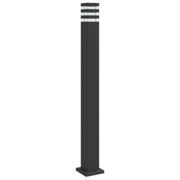 Vidaxl Zunanja talna svetilka črna 110 cm aluminij