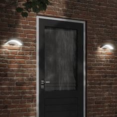Vidaxl Zunanja LED stenske svetilke 2 kosa črna tlačno lit aluminij