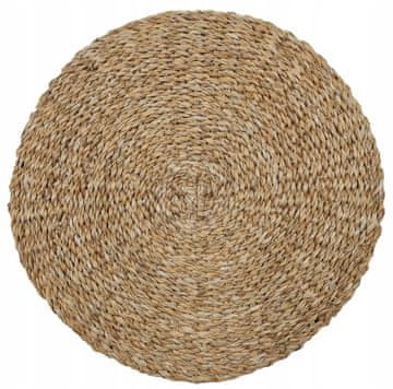 shumee Okrogla okrasna pletena namizna podloga 37x37x1 cm