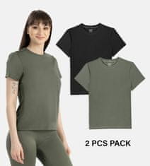 LEAFLETIC Ženske majice za jogo in telovadbo na prostem – material najlon, izjemno udobne - Paket 2 Kosov, XL