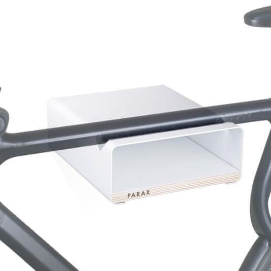 Parax S-Rack M stenski nosilec za kolo, 30 cm, bel