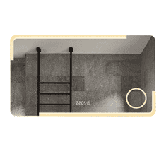 S6 Steklarstvo Šest LED ogledalo S62A, 120x60cm, s povečevalnim ogledalom, 3 barve LED, dimmer, funkcija proti rosenju, 