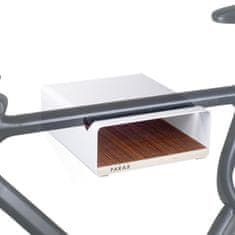 Parax S-Rack M stenski nosilec za kolo, 30 cm, bel/oreh