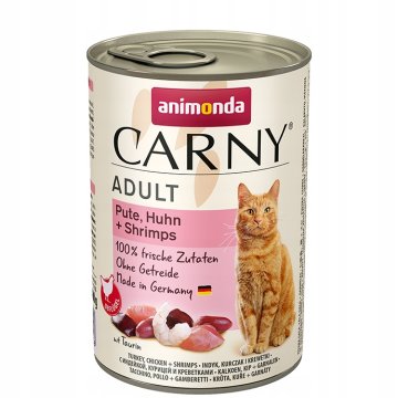 shumee ANIMONDA Mokra hrana za mačke Carny Adult puran, piščanec, kozice 400 g