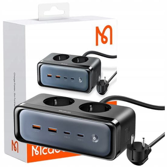 Mcdodo MCDODO POLNILEC ZA NAPAJALNI TRAK TIPA C 6X USB-C USB AC 70W