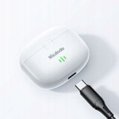 Mcdodo MCDODO BREZŽIČNE SLUŠALKE BLUETOOTH V UŠESIH 5 Z MIKROFONOM V BELEM OHIŠJU