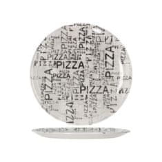 Saturnia Pizza krožnik Napoli / 31cm / White & Black / 6kos
