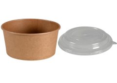 Euronova Kraft papirnata skleda / 16x6cm / 730ml / okrogla / 50 kos