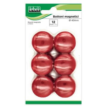 LEBEZ Magnetki 40mm 1/12 rdeči