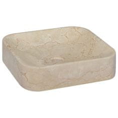 Vidaxl Umivalnik krem 40x40x10 cm marmor