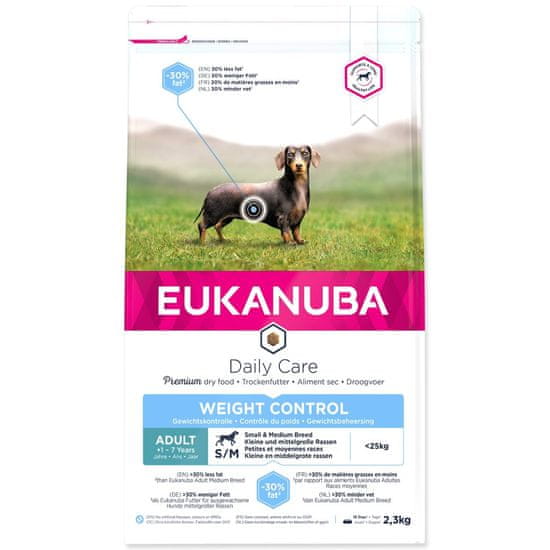 Eukanuba Daily Care Adult Small &amp; Medium Weight Control 2,3kg