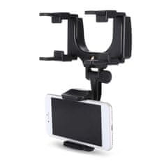 Mormark Držalo za telefon, Držalo za telefon za vzvratno ogledalo, Nosilec za telefon za avto, 360 stopinj vrtljivo držalo (Črna, 16x11x8 cm) | MIRIHOLD