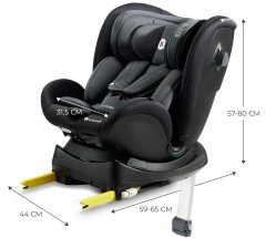 Kinderkraft XRIDER avtosedež, i-Size, 40-125cm, črn