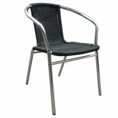 Linder Exclusiv Linde Exclusive Vrtni ratanov stol MC4601 Srebrna/Črna