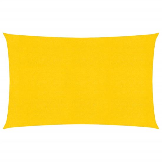 shumee Senčno jadro 160 g/m² pravokotno rumeno 4x6 m HDPE