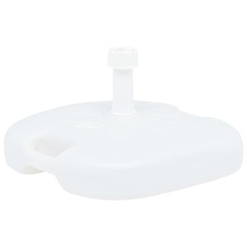 Vidaxl Podstavek za senčnik pesek / voda 16 L bel plastika