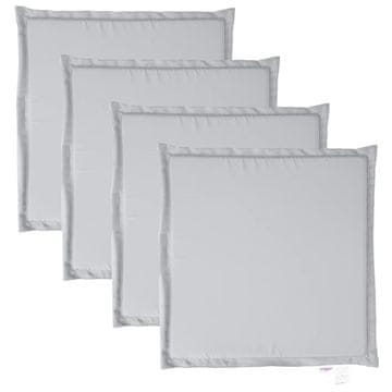 Vidaxl Blazina za vrtni sedež 4 kosi svetlo siva 45x45x2 cm kvadratna