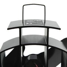 Vidaxl Ventilator za kamin na toploto z 2 kriloma črn