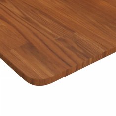 Vidaxl Kopalniški pult temno rjav 100x60x1,5 cm trdna hrastovina