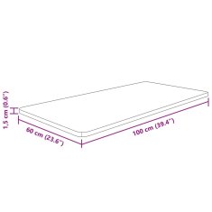 Vidaxl Kopalniški pult temno rjav 100x60x1,5 cm trdna hrastovina