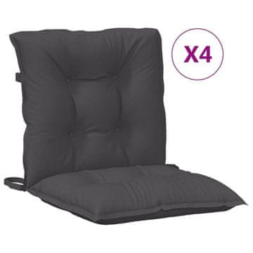 Vidaxl Blazina za stol 4 kosi melanž antracitna 100x50x7 cm blago