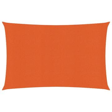 Vidaxl Senčno jadro 160 g/m² oranžna 3x4 m HDPE