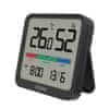 Digitalni merilnik temperature in vlage z LCD zaslonom in magnetnim nosilcem črn