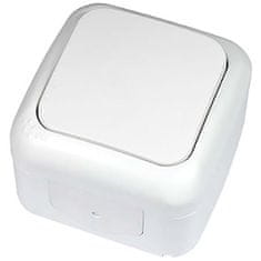 Panasonic Stikalo PALMIYE N/O enopolno 10A belo IP54