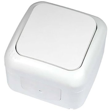 Panasonic Stikalo PALMIYE N/O enopolno 10A belo IP54
