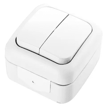 Panasonic Stikalo PALMIYE N/O serijsko 2x10A belo IP54