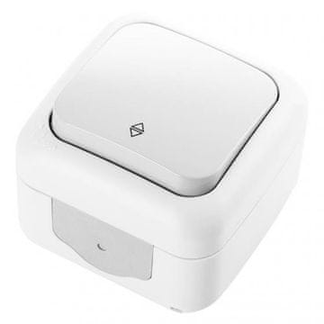 Panasonic Stikalo PALMIYE N/O menjalno 10A belo IP54