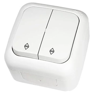 Panasonic Stikalo PALMIYE N/O dvojno menjalno 2x10A belo IP54