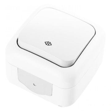 Panasonic Stikalo PALMIYE N/O križno 10A belo IP54