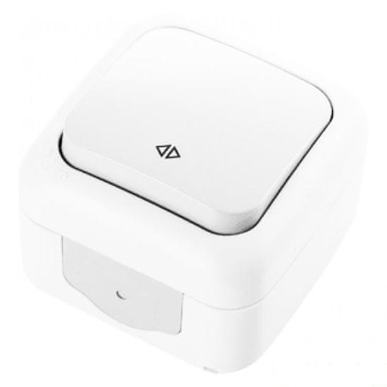 Panasonic Stikalo PALMIYE N/O križno 10A belo IP54