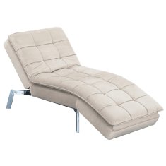 KONDELA Zložljiv fotelj Reman - taupe / krom